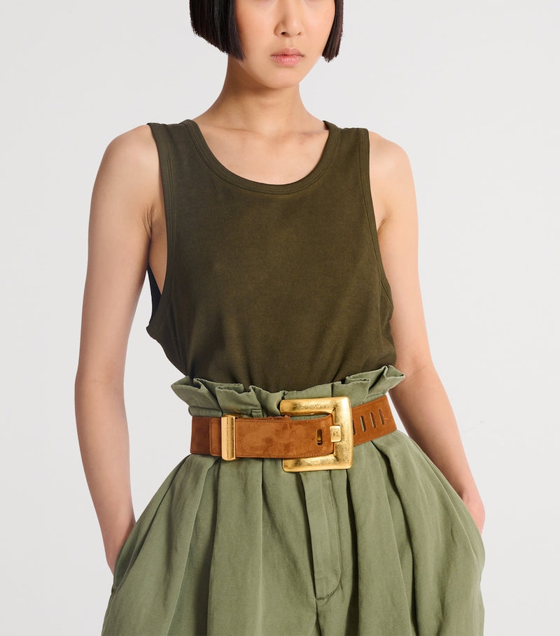 Balmain Suede Anthem Belt 4.5cm (British brand)