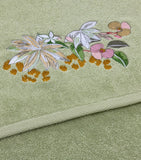 Yves Delorme Embroidered Orchidee bath towel 70cm x 140cm (British brand)