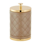 Riviere large quilted round storage box, imported from the UK