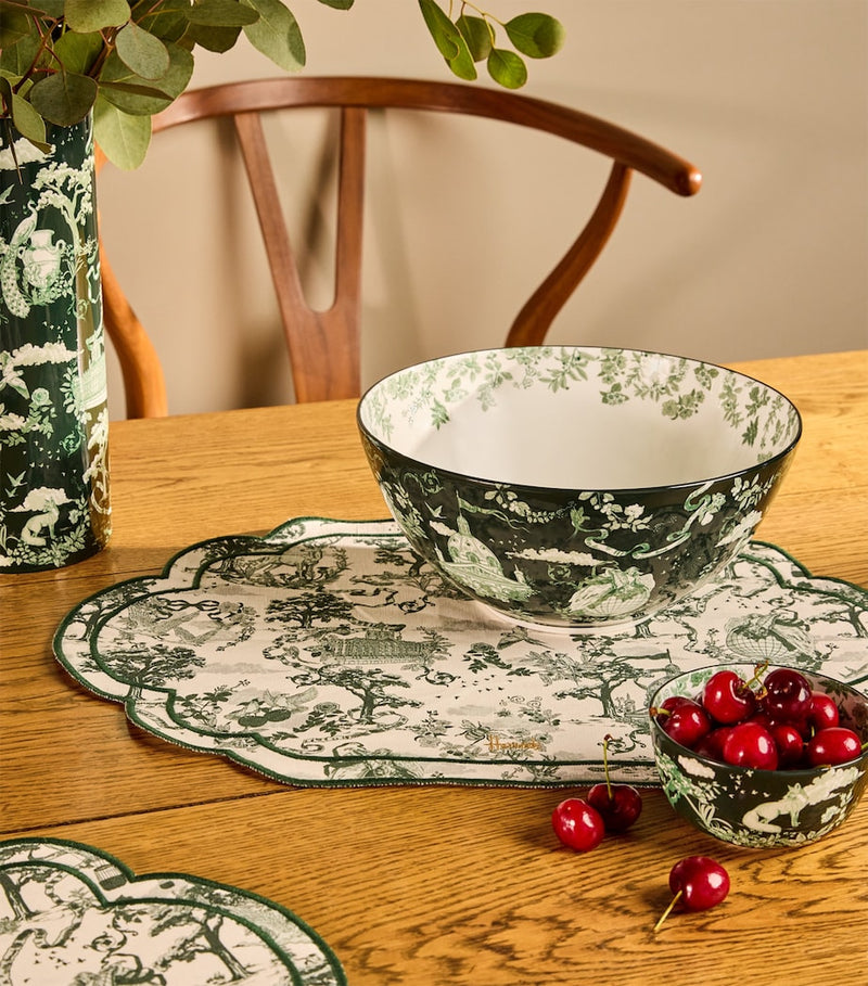 Harrods fine bone china toile bowl 25cm, imported from the UK