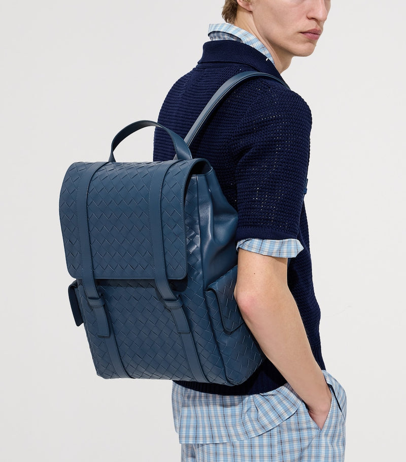 Bottega Veneta Intrecciato leather backpack 39cm, imported from the UK