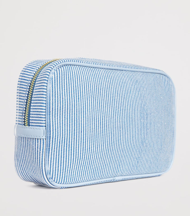 Harrods pastel stripe embroidered animal nursery pouch (British brand)