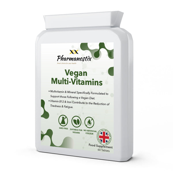Pharmanostix vegan multivitamin and mineral 60 tablets (British brand)