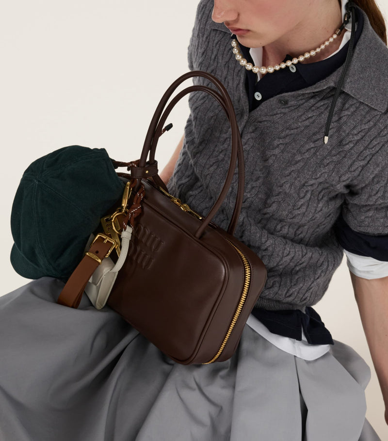 Miu Miu Beau top-handle bag in calf leather, imported from the UK