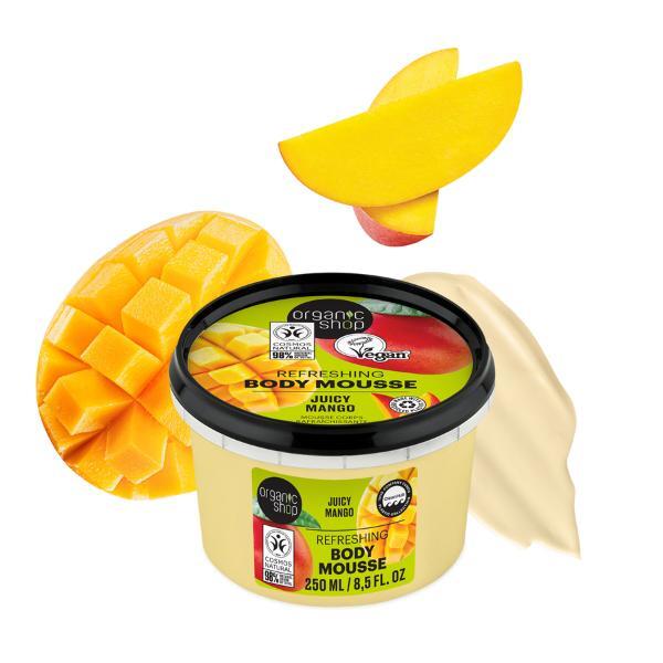 Organic Shop Body Mousse Juicy Mango 250ml, imported from the UK