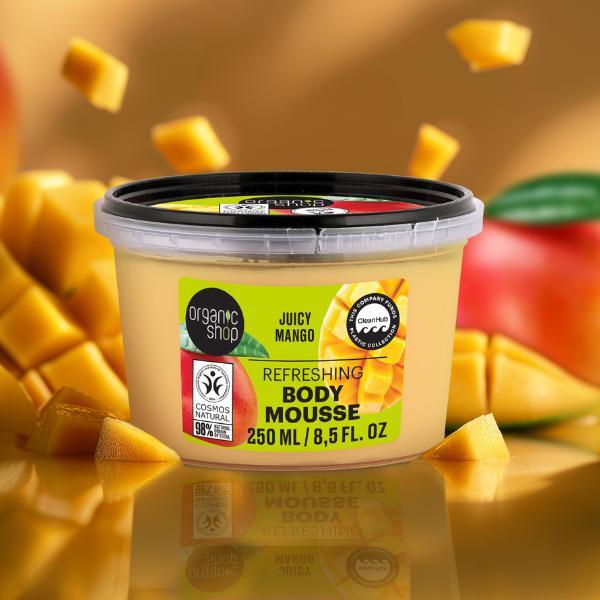 Organic Shop Body Mousse Juicy Mango 250ml, imported from the UK