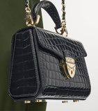 Aspinal of London Mini Mayfair top-handle handbag 14.5x16x8cm, imported from the UK