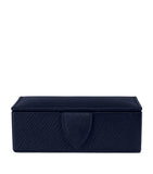 Smythson leather Panama cufflink box, UK version