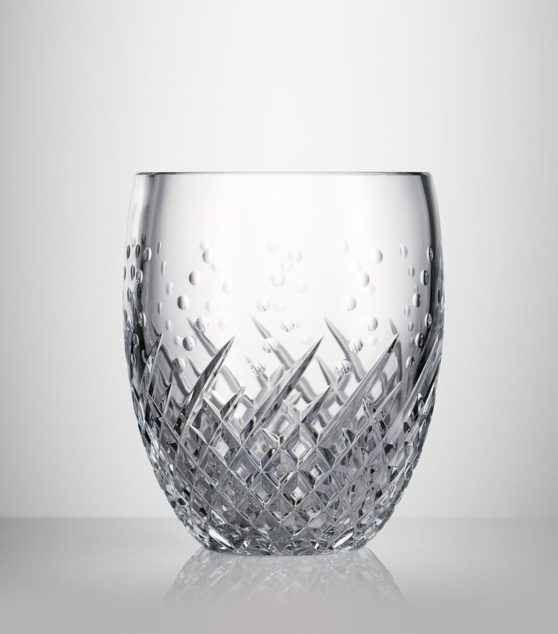 Waterford crystal champagne cooler with Karo and Olive cuts, 19cm height (British brand)