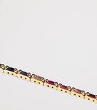 Suzanne Kalan rose gold rainbow sapphire tennis bracelet (British brand)