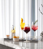 Villeroy & Boch set of 4 red wine glasses with stone-like stem, 490ml (British brand)
