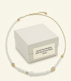 McQueen faux pearl skull necklace gold-tone brass (British brand)