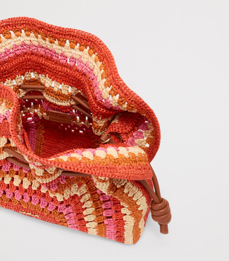 LOEWE medium raffia flamenco clutch from Spain, UK version