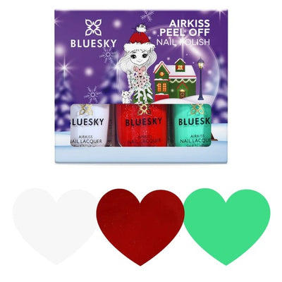 Superdrug Bluesky Kids Airkiss Christmas Candy Cane Peel-Off Nail Polish 3 x 5ml- Buy online at McGrocer