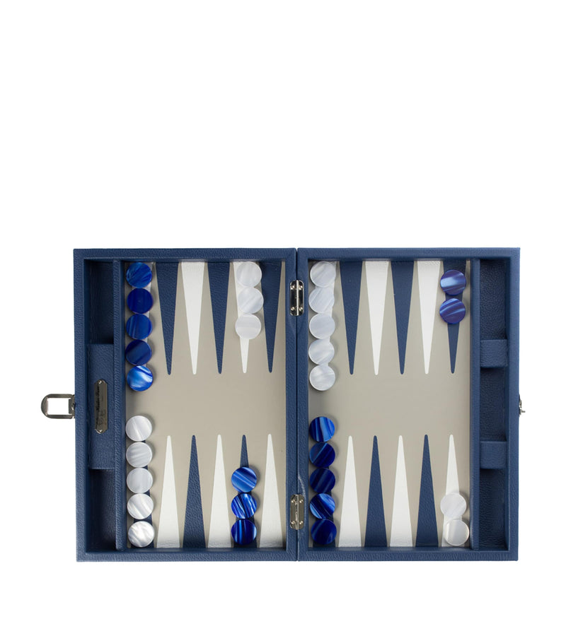 Hector Saxe leather backgammon set, UK version