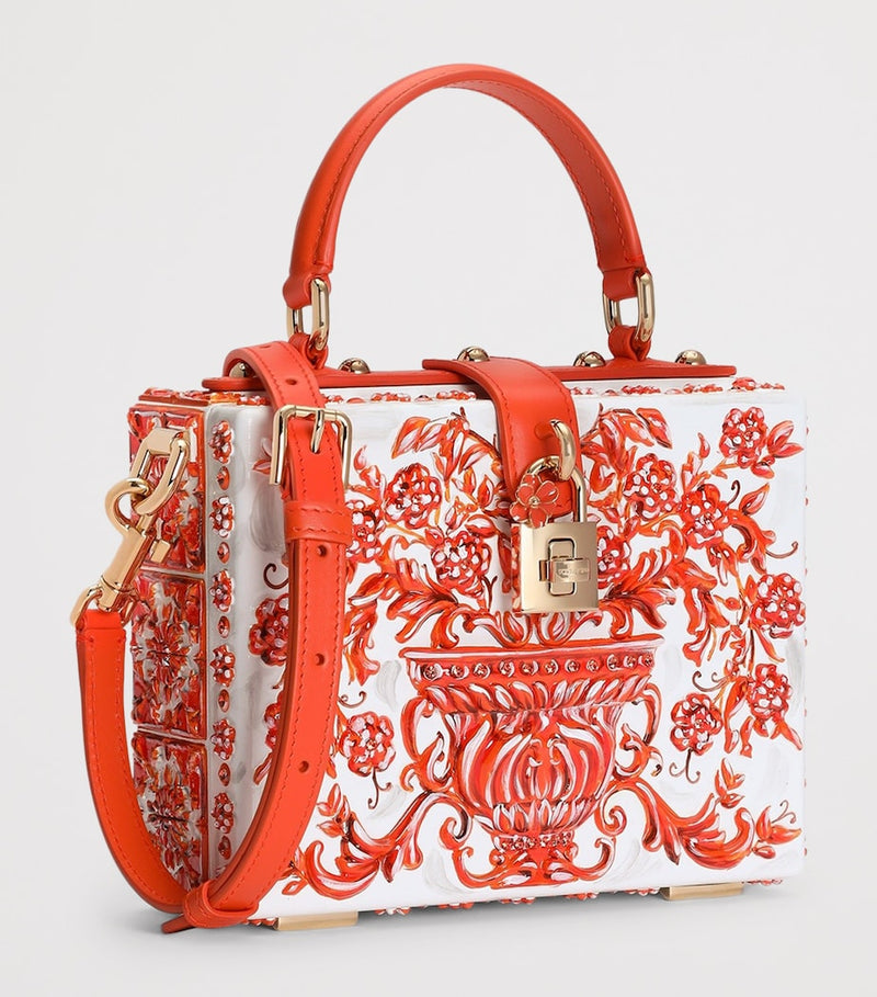 Dolce & Gabbana Dolce Box resin handbag top-handle, imported from the UK