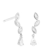 Astrid & Miyu diamond earrings 14k white gold (British brand)