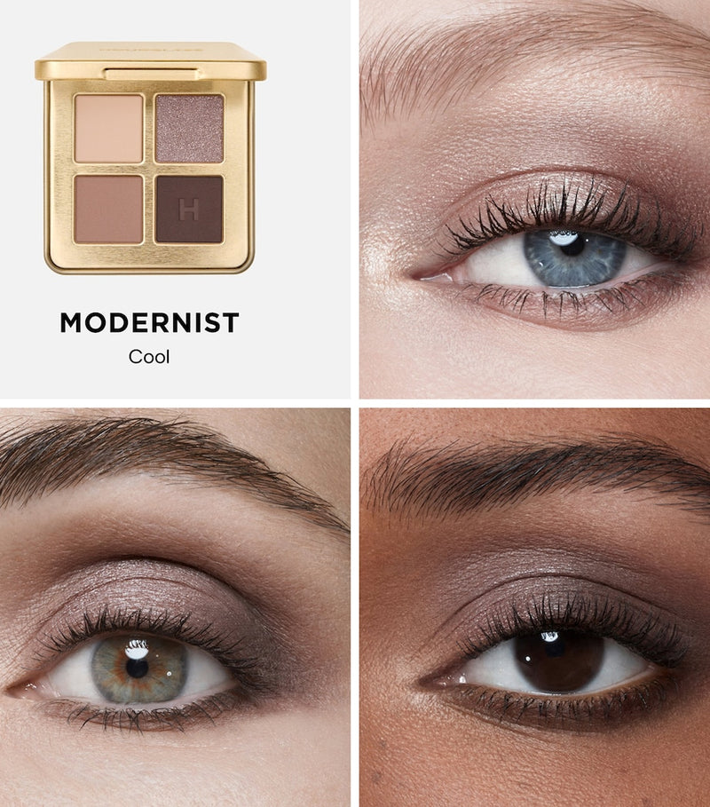 Hourglass eyeshadow palette with matte, satin, shimmer finishes 4 x 1g - British product