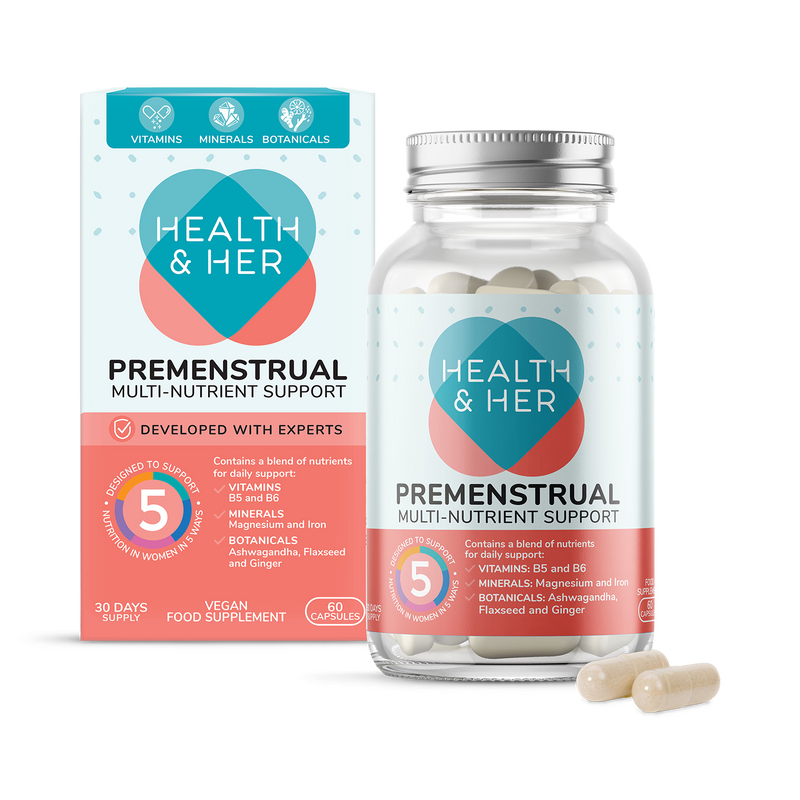 Health & Her Premenstrual supplement 60 capsules, UK version