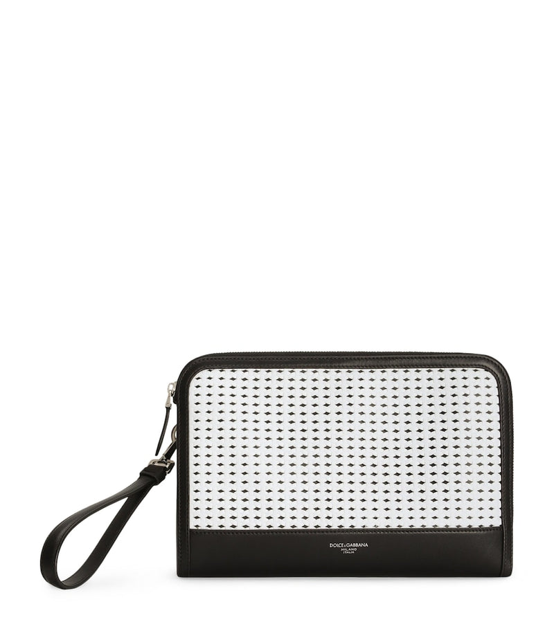Dolce&Gabbana Atene calfskin leather pouch, imported from the UK