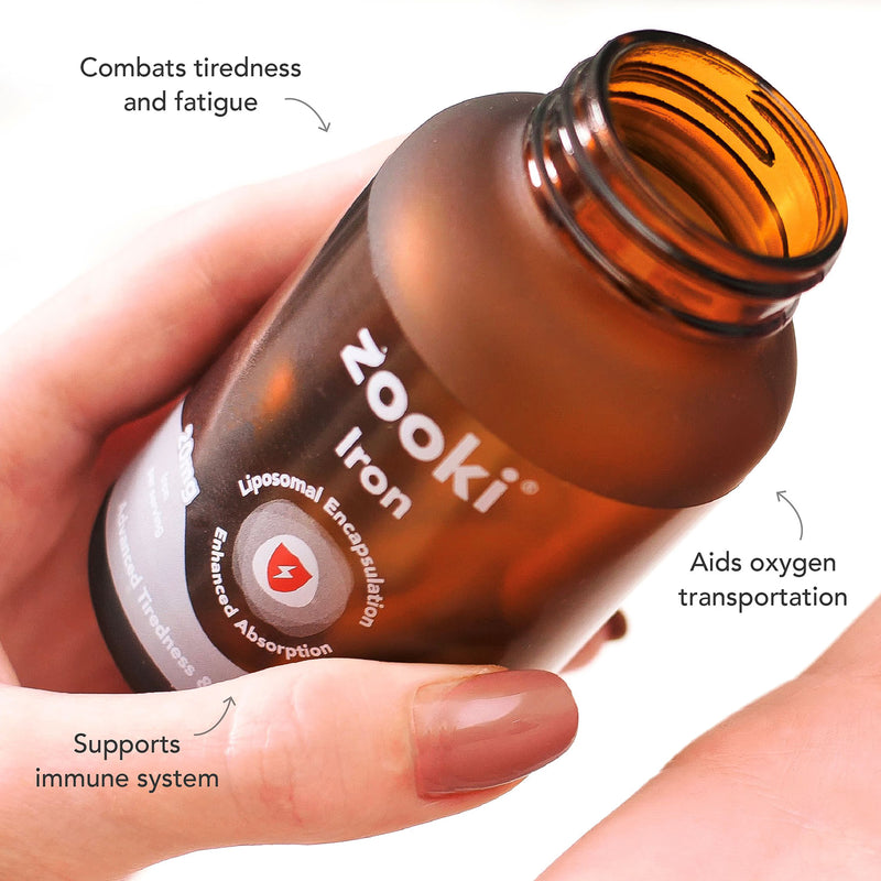 Zooki liposomal iron 20mg capsules 30 count, UK version