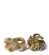 Harrods Miu Miu Embellished Asymmetric Earrings- Buy online at McGrocer
