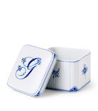 Royal Copenhagen porcelain Alphabet bonbonniere, UK version