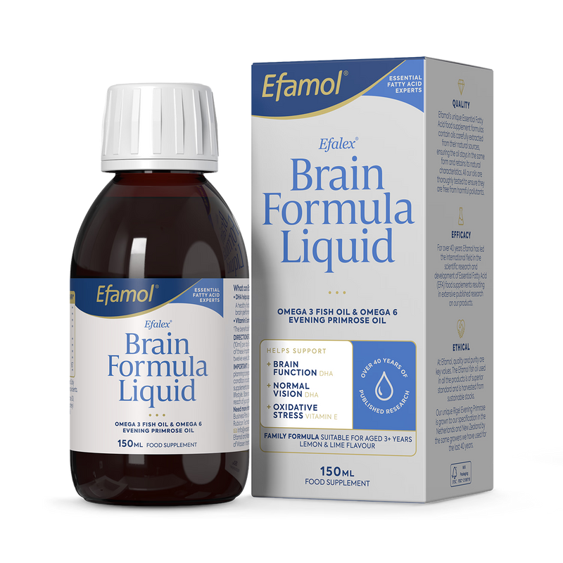 Efalex Brain Formula liquid supplement 150ml, imported from the UK