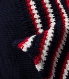 Miu Miu Ivy crochet tote bag stripe design, UK version
