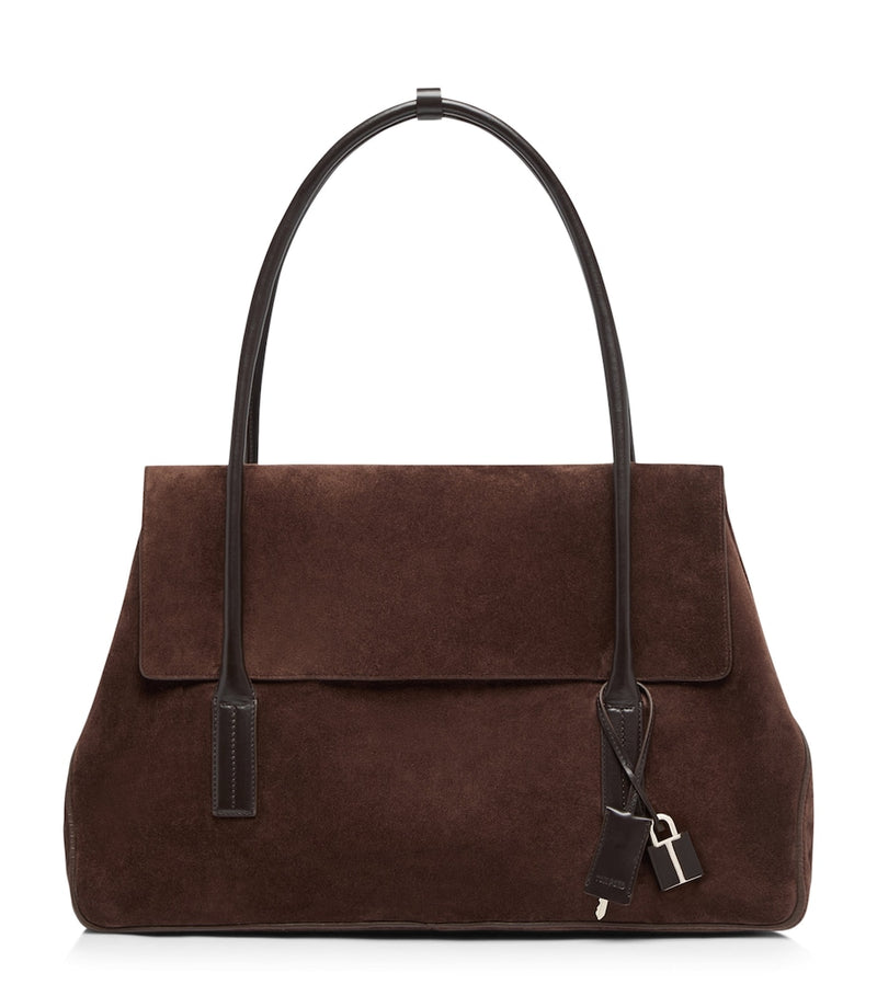 TOM FORD Eclipse shoulder bag in large suede (British brand)