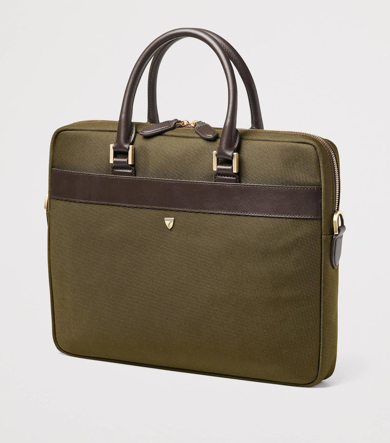 Aspinal of London nylon slim briefcase for laptop, UK version