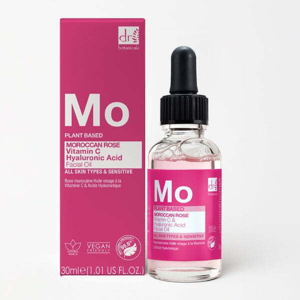 Dr Botanicals Moroccan Rose Facial Oil Vitamin C 30ml - British product