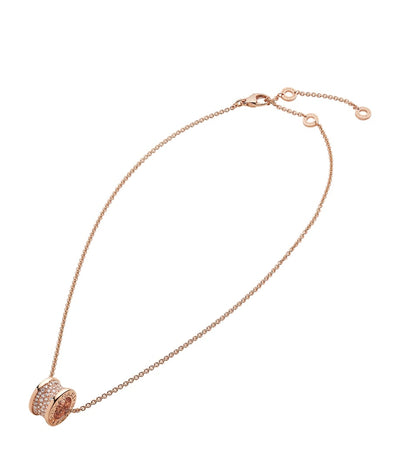 Harrods Bvlgari Yellow Gold Pavé Diamond B.Zero1 Necklace- Buy online at McGrocer