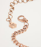 SHAY rose gold link choker with diamonds and rubies (British brand)