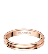 Harrods Boucheron Rose Gold Quatre Godron Wedding Band- Buy online at McGrocer