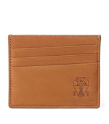 Harrods Brunello Cucinelli Nubuck Logo Leather Card Holder- Buy online at McGrocer