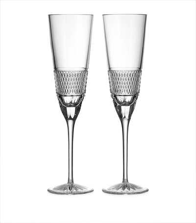 Waterford Crystal Copper Coast Flute Glasses Set of 2