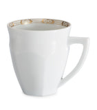Baccarat porcelain mug with gold-tone gilded edges 340ml - British product