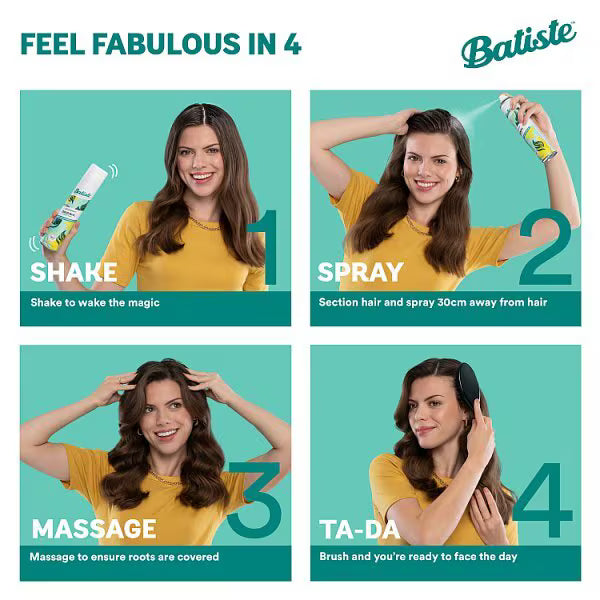 Batiste overnight deep cleanse dry shampoo 200ml - British product