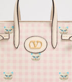 Valentino Garavani Antibes small cotton-linen tote bag, imported from the UK