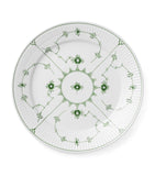 Royal Copenhagen porcelain plate Green Fluted Plain 25cm, imported from the UK