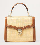 Aspinal of London raffia Mayfair midi bag (British brand)