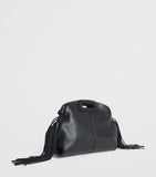 Maje Miss M mini leather bag with fringed detailing, imported from the UK