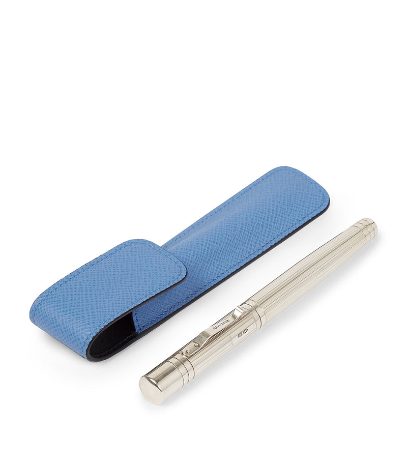 Smythson Panama Leather pen sleeve (British brand)