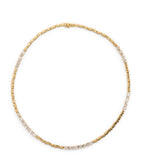 Suzanne Kalan gold diamond tennis necklace, imported from the UK
