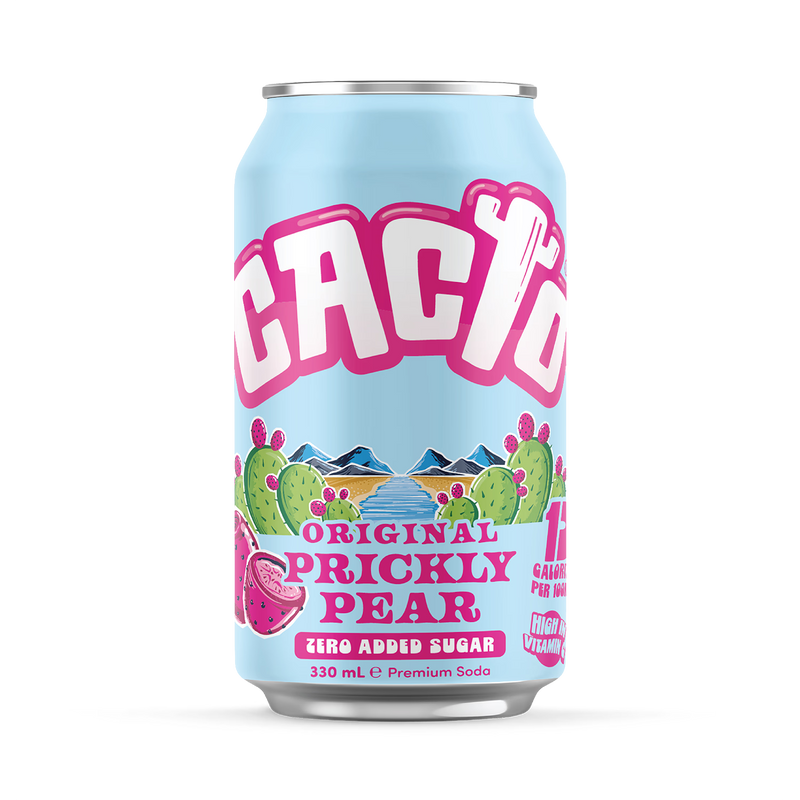 Cacto original prickly pear soda 330ml, imported from the UK