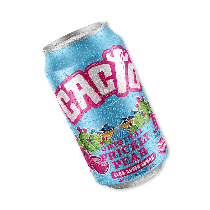 Cacto original prickly pear soda 330ml, imported from the UK