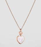 Chopard Happy Hearts pendant necklace rose gold mother-of-pearl diamond, imported from the UK