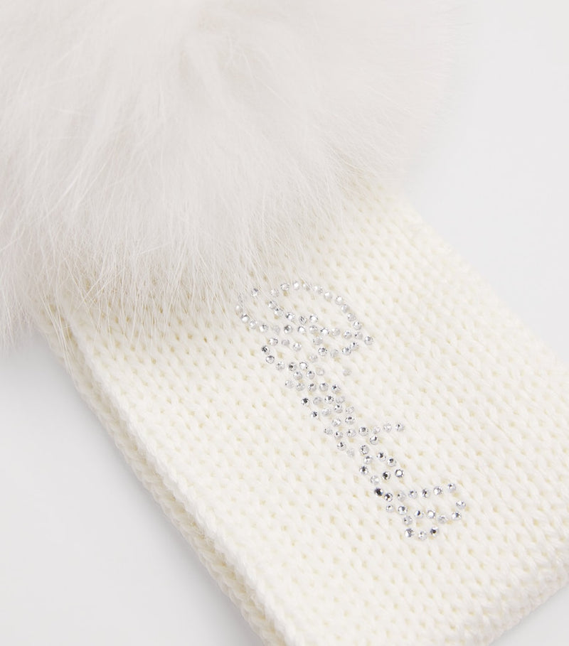 Bimbalo wool-blend pom-pom headband - British product