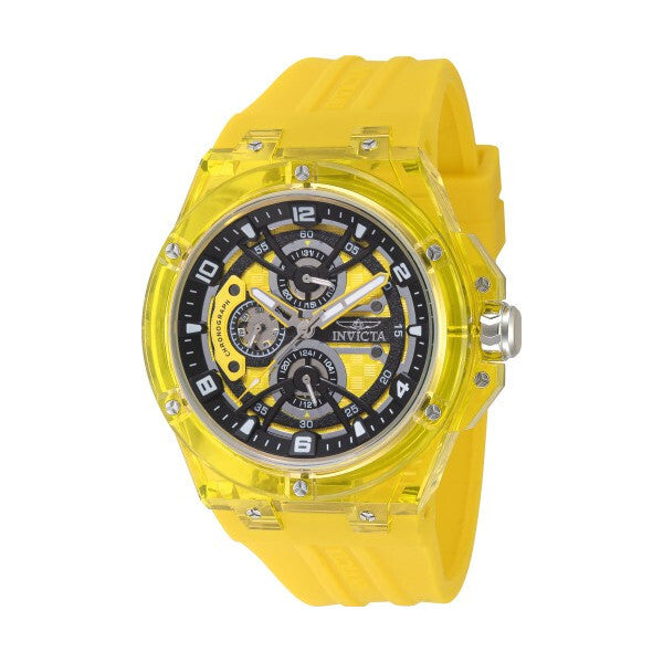 Invicta yellow racing watch for men (British brand)